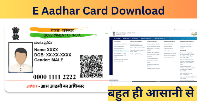 e Aadhaar Download Online PDF