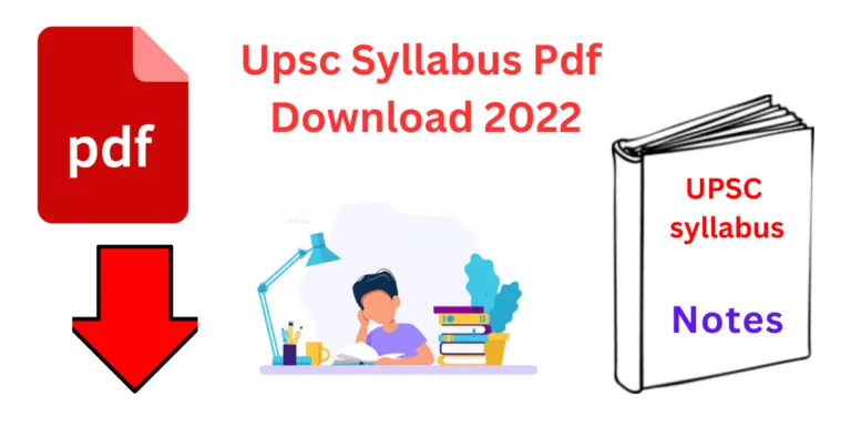 Upsc Syllabus Pdf Download 2024