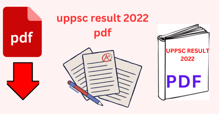 uppsc result 2022 pdf